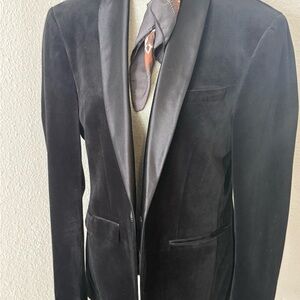Zara Elegant Black Velvet Blazer